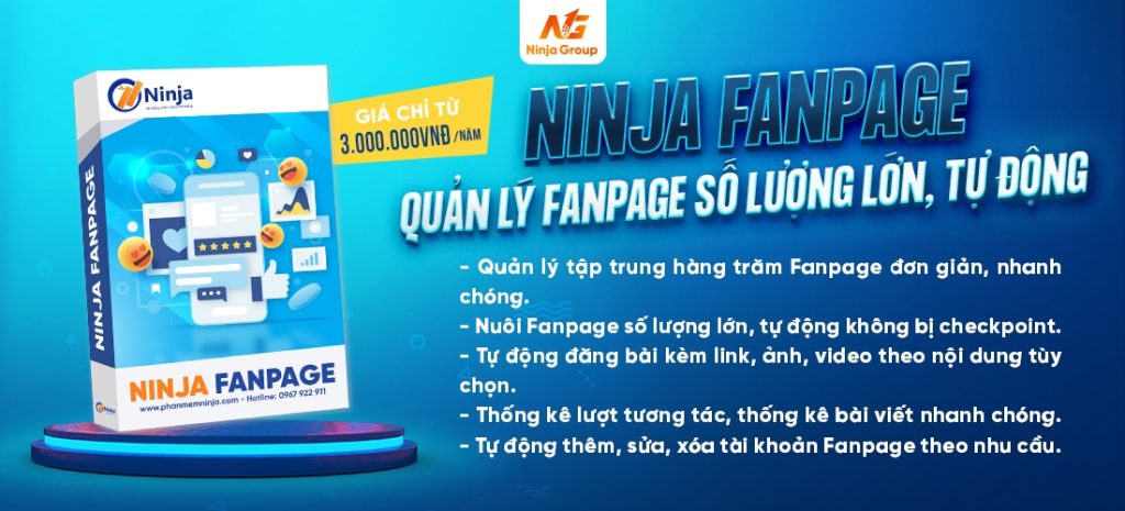 Phần mềm quản lý Fanpage Facebook tự động số 1 Việt Nam