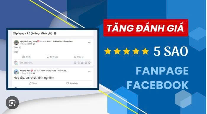 Buff review fanpage Facebook